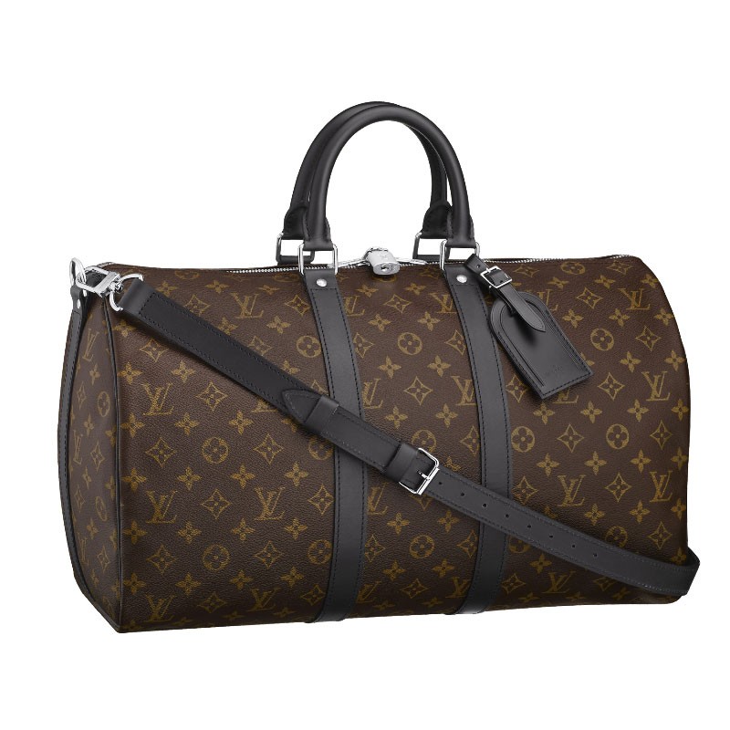 Louis Vuitton Monogram Macassar Canvas Keepall 45 Strap M56711