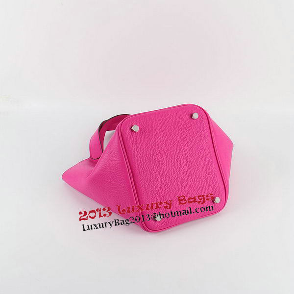 Hermes Picotin Lock PM Bag in Clemence Leather H8615 Rose Hermes Picotin Lock PM Bag in Clemence Leather H8615 Rose