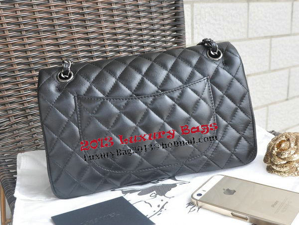 Chanel 2.55 Series Bags Black Sheepskin Leather CHA1112 Silver Chanel 2.55 Series Bags Black Sheepskin Leather CHA1112 Silver