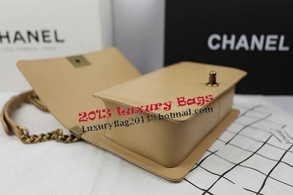 Boy Chanel Flap Shoulder Bags Apricot Original Sheepskin A67025 Gold Boy Chanel Flap Shoulder Bags Apricot Original Sheepskin A67025 Gold