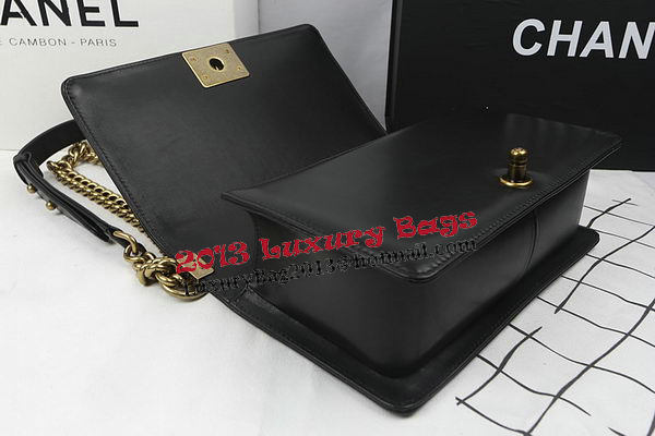 Boy Chanel Flap Shoulder Bags Black Original Sheepskin A67025 Gold Boy Chanel Flap Shoulder Bags Black Original Sheepskin A67025 Gold