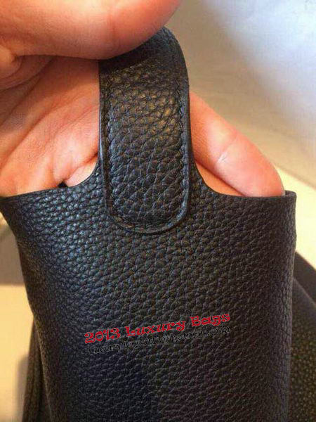 Hermes Picotin Lock 22cm Bags Litchi Leather HPT22 Black Hermes Picotin Lock 22cm Bags Litchi Leather HPT22 Black