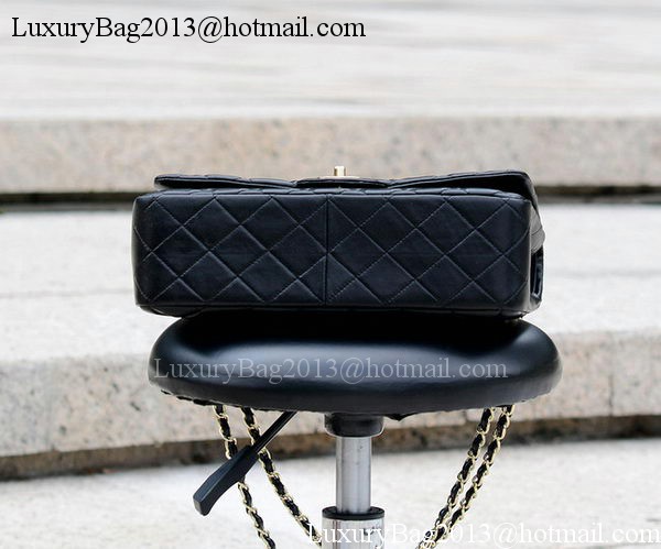 Chanel Jumbo Classic Black Sheepskin Flap Bag A58600 Gold Chanel Jumbo Classic Black Sheepskin Flap Bag A58600 Gold