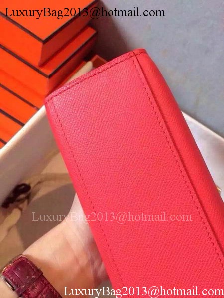 Hermes MINI Kelly 22cm Tote Bag Calfskin Leather K22 Red Hermes MINI Kelly 22cm Tote Bag Calfskin Leather K22 Red