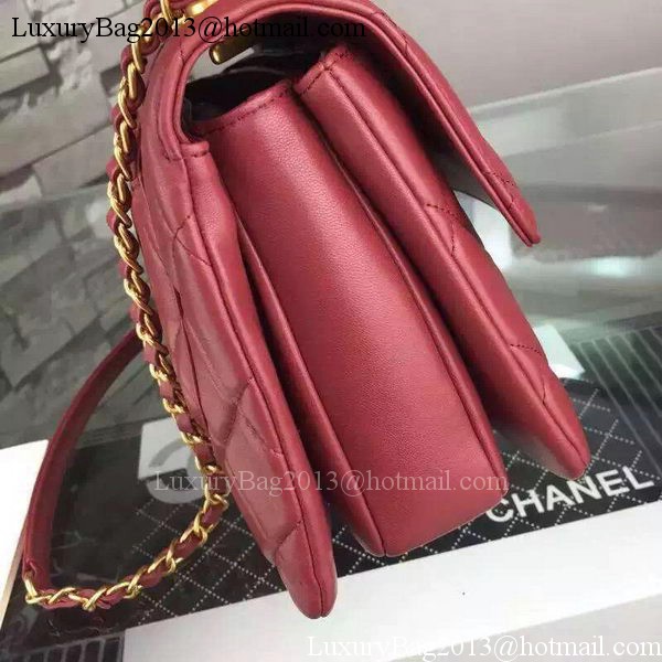 Chanel Classic Top Flap Bag Burgundy Original Leather A98079 Gold Chanel Classic Top Flap Bag Burgundy Original Leather A98079 Gold