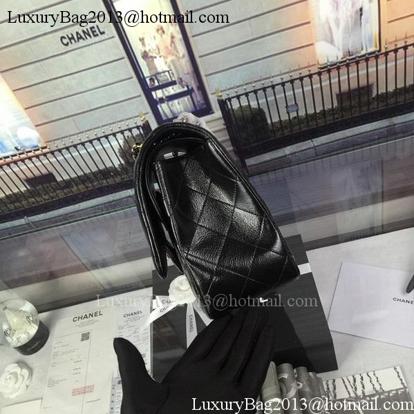 Chanel Classic Flap Bag Original Deerskin Leather A1113 Black Chanel Classic Flap Bag Original Deerskin Leather A1113 Black