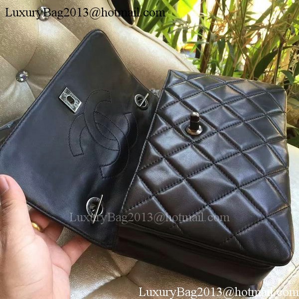 Chanel Classic Top Flap Bag Black Original Sheepskin Leather A92236 Silver Chanel Classic Top Flap Bag Black Original Sheepskin Leather A92236 Silver