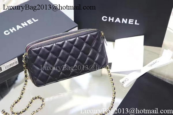 Chanel mini Shoulder Bag Black Sheepskin Leather A7020 Silver Chanel mini Shoulder Bag Black Sheepskin Leather A7020 Silver