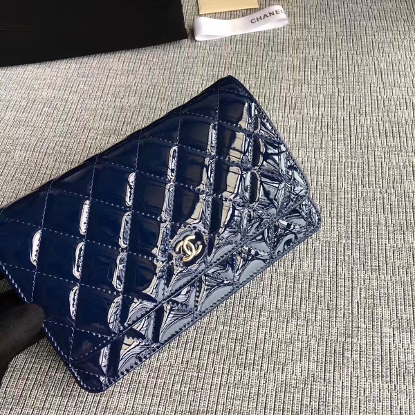 Chanel WOC Flap Bag Patent Leather A33814C Dark Blue Chanel WOC Flap Bag Patent Leather A33814C Dark Blue