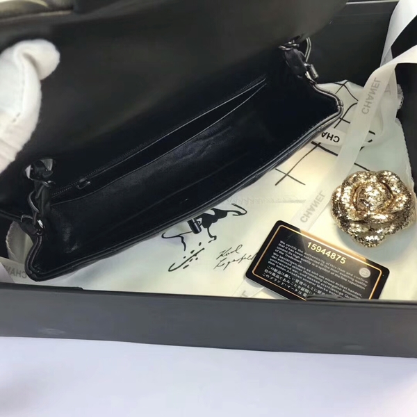 Chanel Classic Flap Bags Original Sheepskin Leather 1116 Black Chanel Classic Flap Bags Original Sheepskin Leather 1116 Black