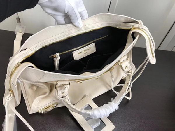 Balenciaga Giant City Gold Studs Handbag B084334 OffWhite Balenciaga Giant City Gold Studs Handbag B084334 OffWhite