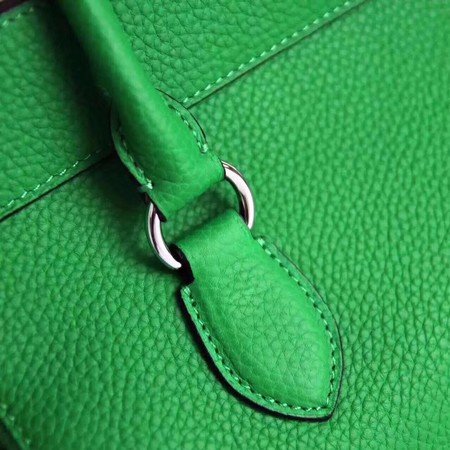 Hermes Toolbox Bag Original Togo Leather H3259 Green Hermes Toolbox Bag Original Togo Leather H3259 Green