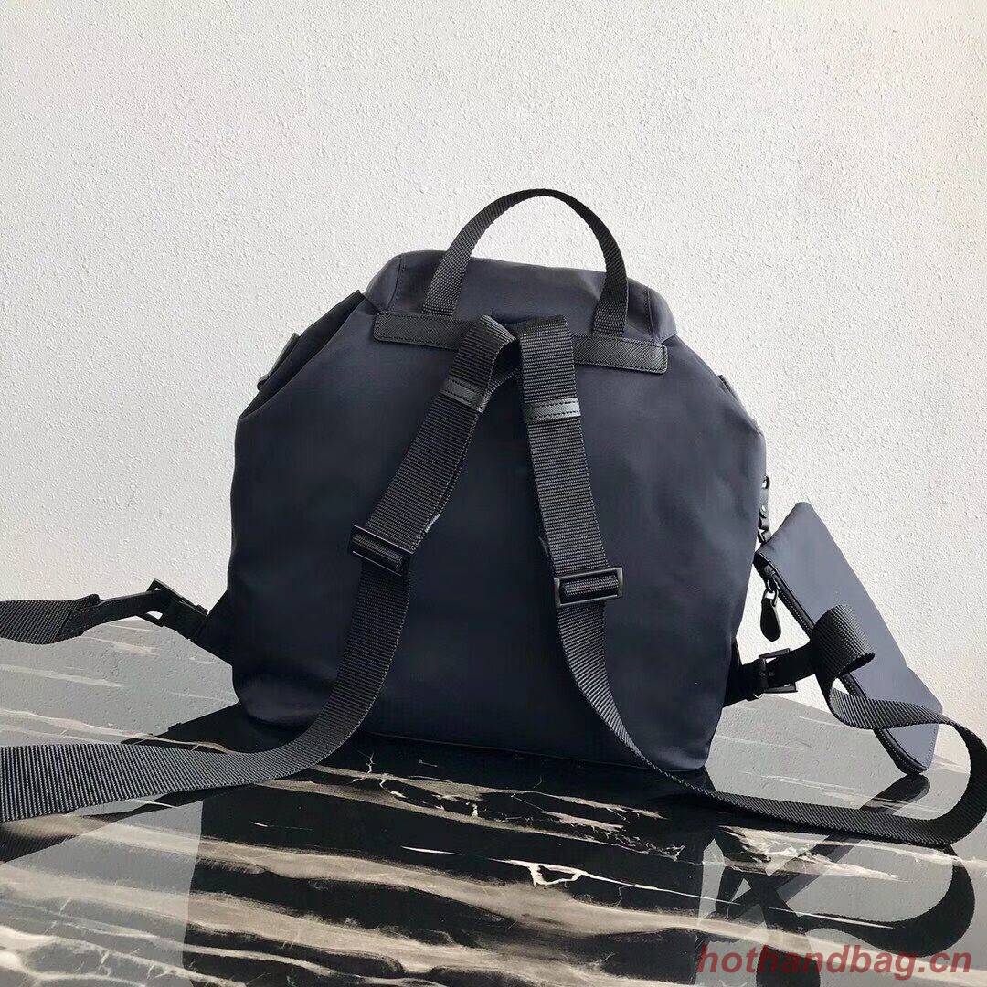 Prada Re-Nylon backpack 1BZ811 black&orange Prada Re-Nylon backpack 1BZ811 black&orange