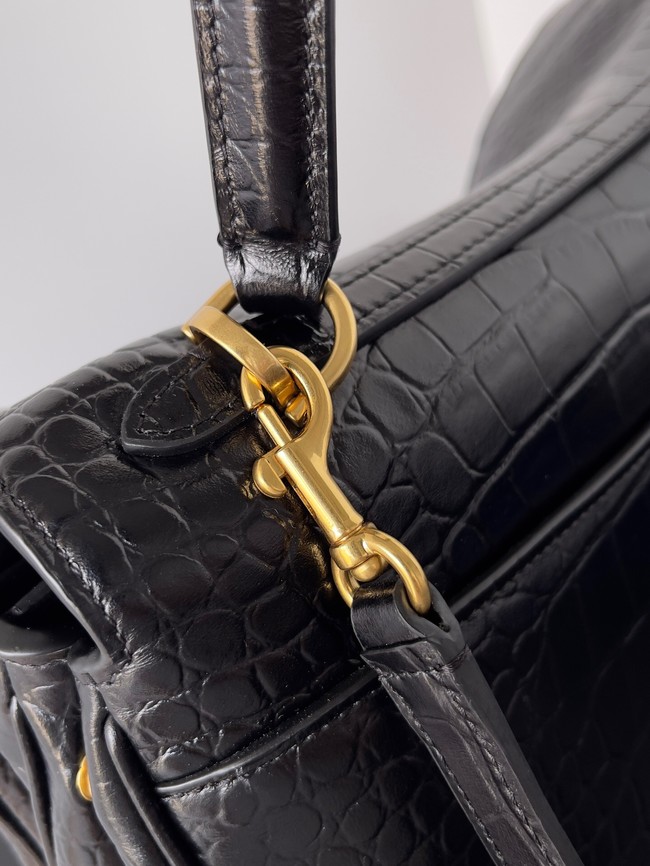 Balenciaga Rodeo Handbag Large crocodile skin 795458 black
