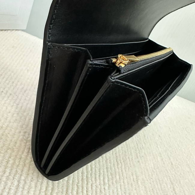 Celine LARGE WALLET TRIOMPHE IN SHINY CALFSKIN 10E313 black