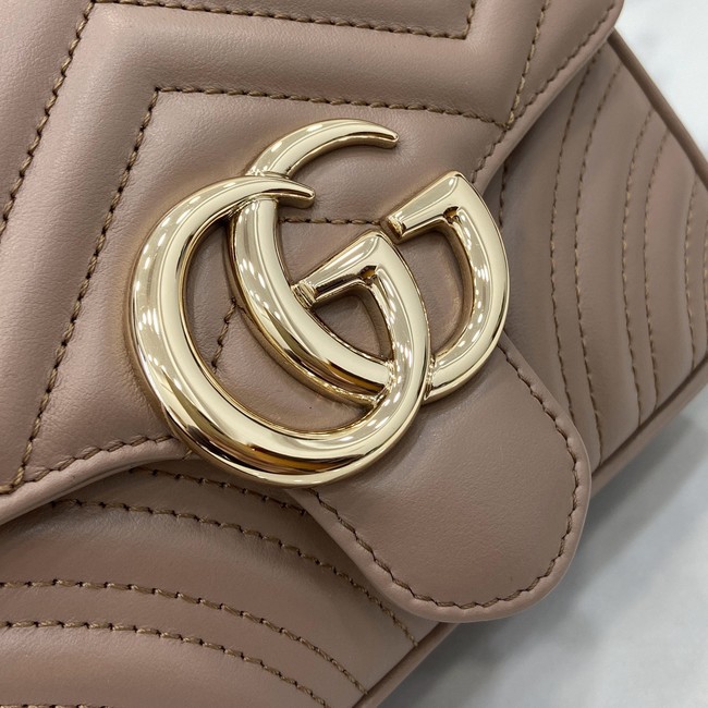 GUCCI GG MARMONT MINI TOP HANDLE BAG 811238 DARK PINK