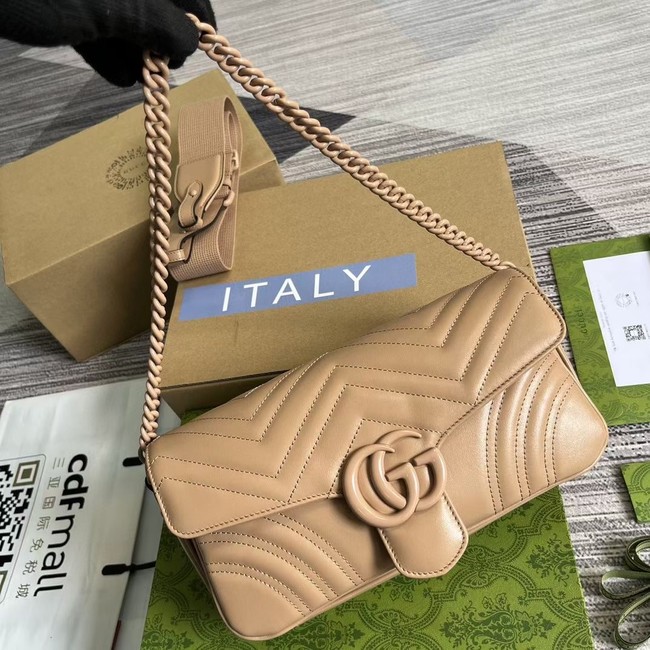 Gucci GG MARMONT SHOULDER BAG 734814 Apricot
