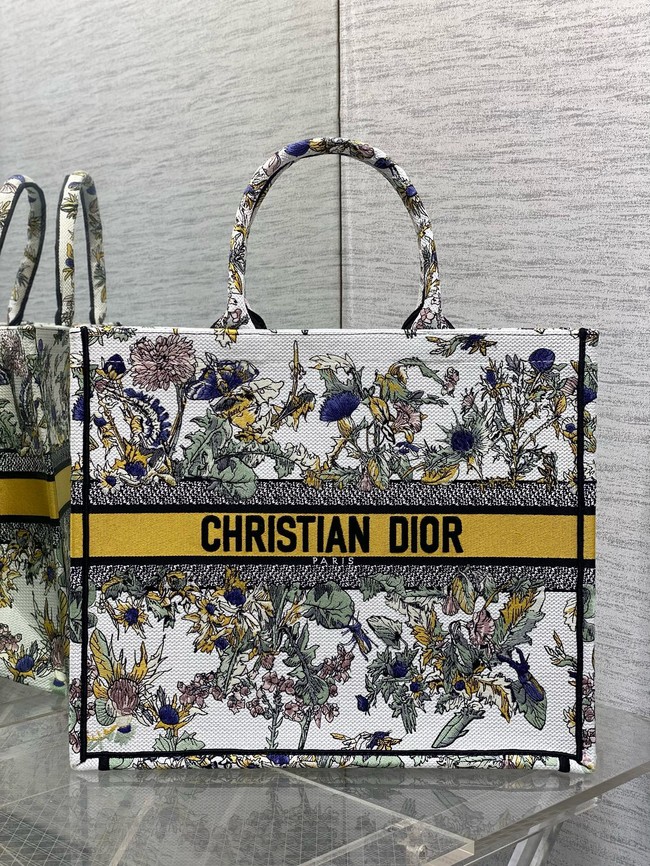 Large Dior Book Tote Embroidery Embroidery M1286ZEDX-3