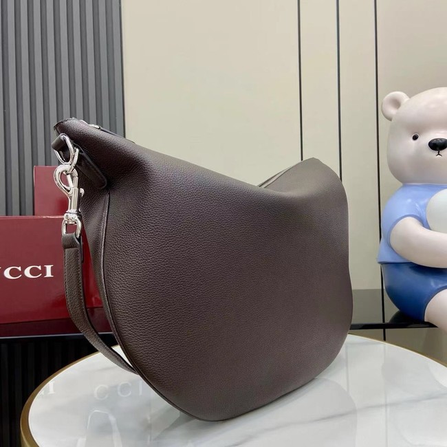 GUCCI B LARGE SHOULDER BAG 800194 dark brown