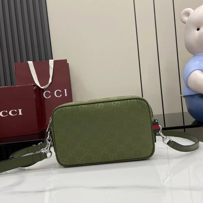 GUCCI GG CANVAS SMALL CROSSBODY BAG 834802 Forest green