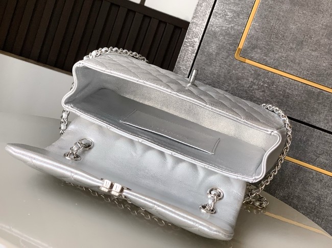Chanel CLASSIC Original Lambskin 11.12 HANDBAG AS6565 Silver