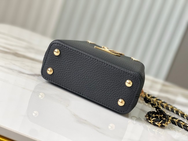 Louis Vuitton Capucines nano M24583 black&Crystal