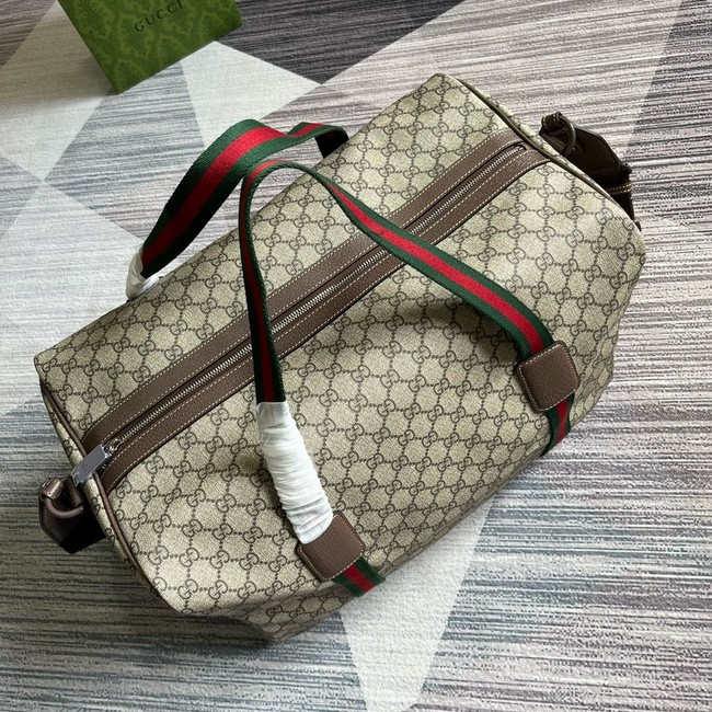 Gucci Medium duffle bag with Web 799871 brown