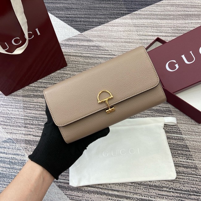 Gucci Softbit continental wallet 828147 gray