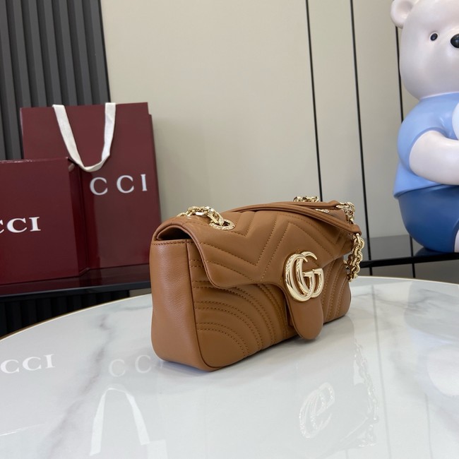 Gucci GG Marmont small shoulder bag 837280 brown