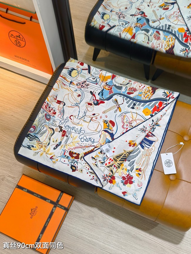 Hermes Shawl Cashmere and Silk Jacquard KY094