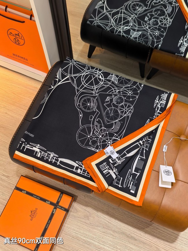 Hermes 90 Square Scarf Silk Twill KY167