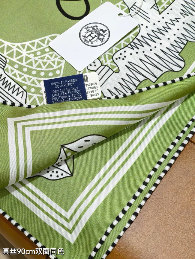 Hermes 90 Square Scarf Silk Twill KY168