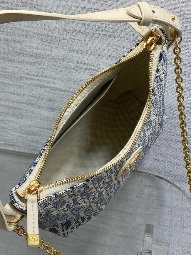 30 Montaigne Diorling Mini Bag with Chain Dior Oblique Jacquard S4309U GRAY 