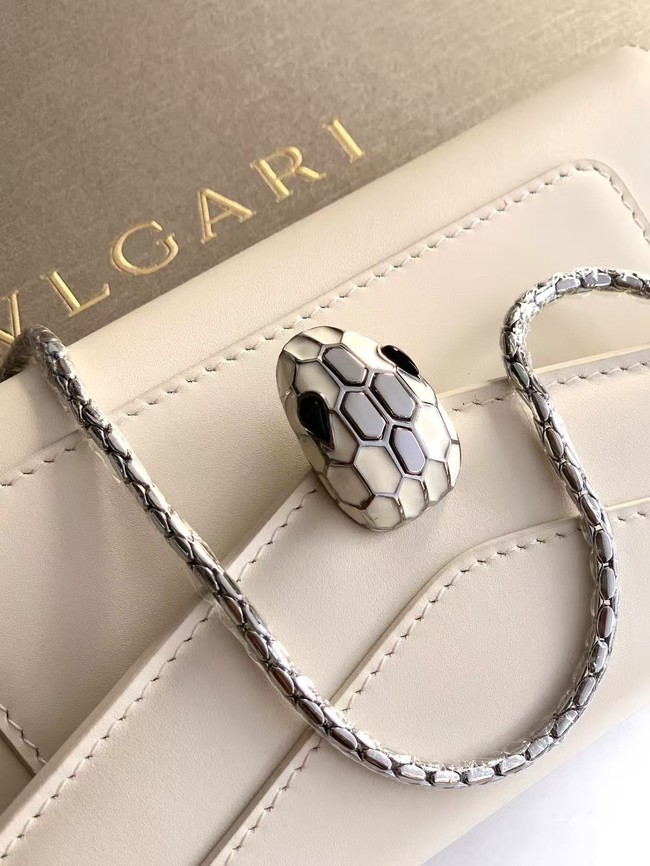 Bvlgari Serpenti Forever leather crossbody bag 289688 white