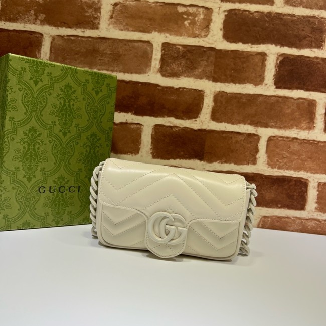 Gucci GG Marmont mini shoulder bag 699757 white