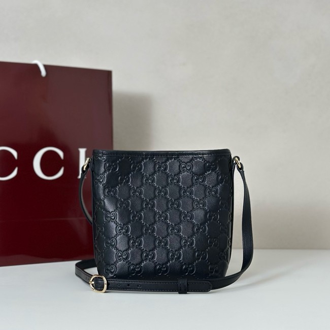 Gucci GG Emblem nano bucket bag 847090 black