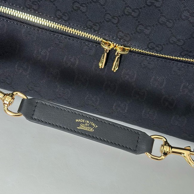 Gucci GG Supreme canvas Hobo Top Handle Bag 864485 black