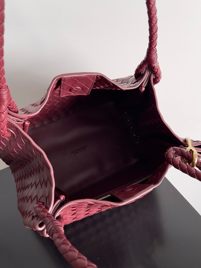 Bottega Veneta Parachute 826212 burgundy&Brass finish