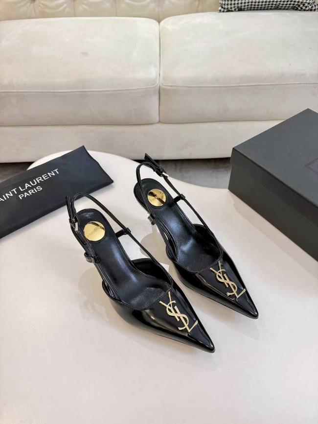 Saint Laurent slingback pumps in smooth leather 97170-1