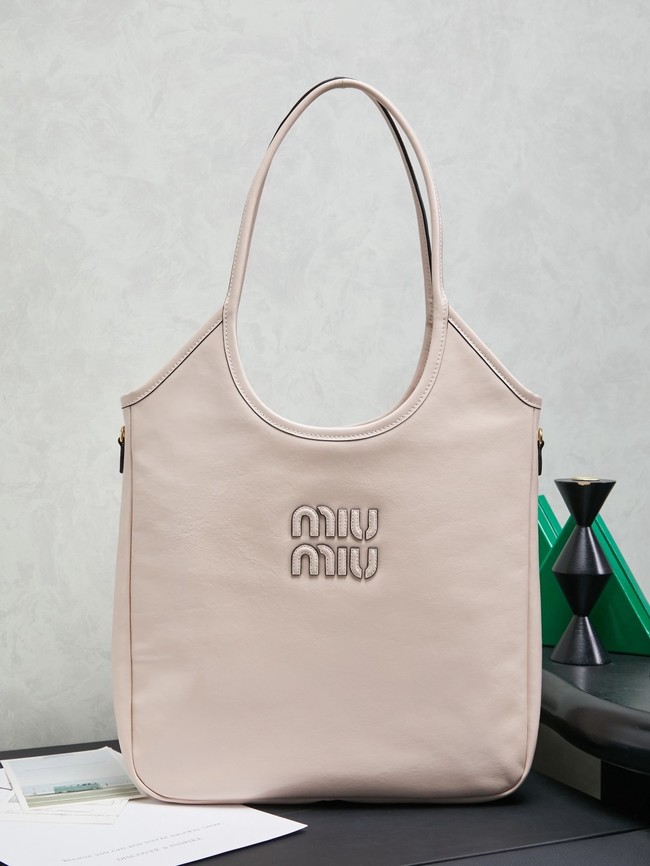 MIUMIU IVY leather handbag 5GB231 Cream