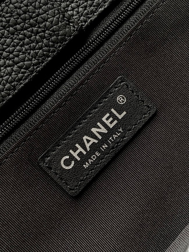 CHANEL Medium Tote Bag AS2157 black&Silver-Tone Metal