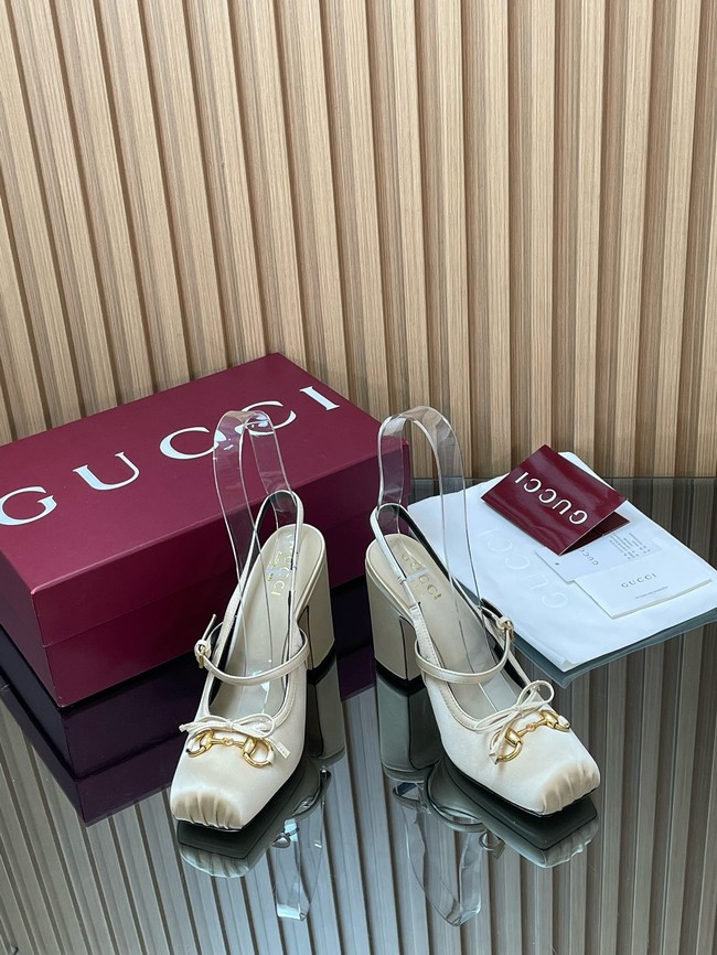Gucci Womens slingback pump with Horsebit Heel 9.5CM 66924-5