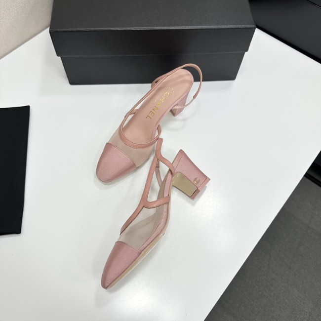 Chanel Slingbacks Mesh & Grosgrain Heel Height 65mm G31318-6