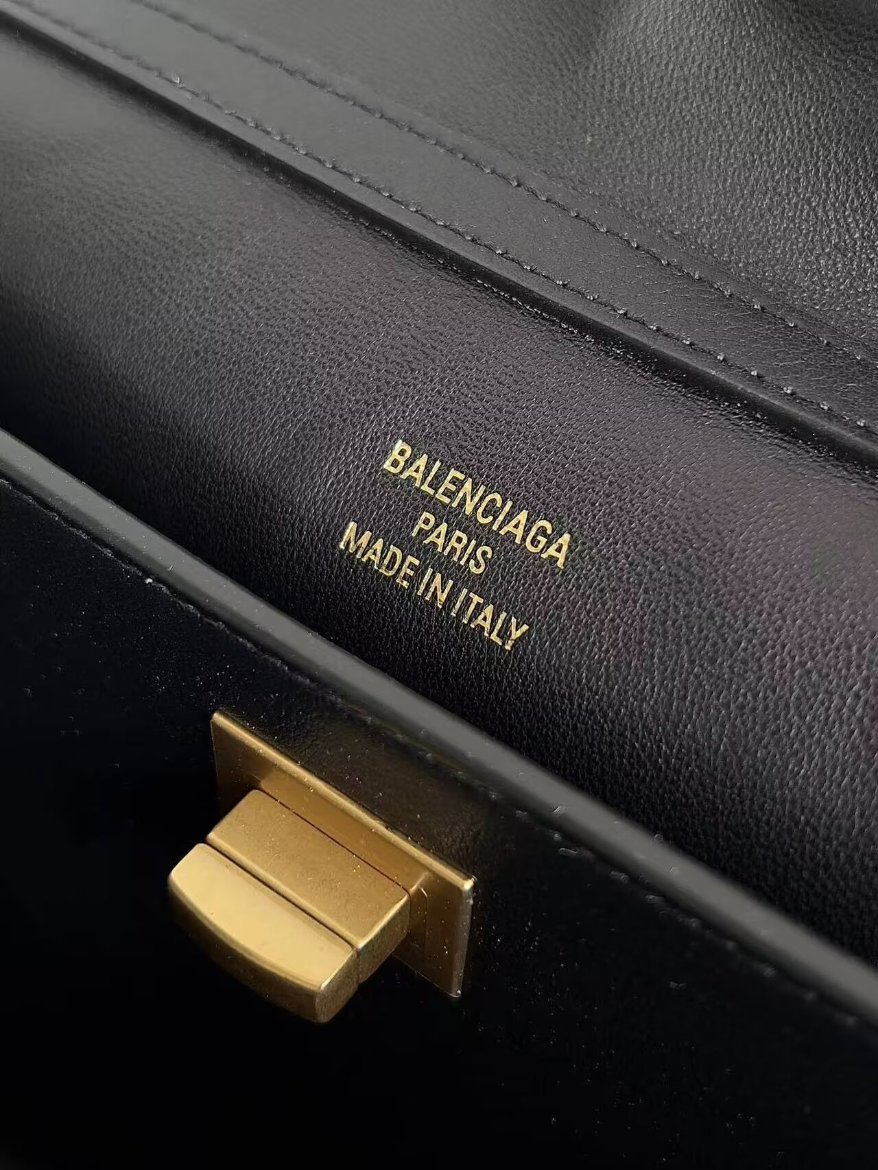 Balenciaga Rodeo Handbag Large smooth calfskin 795459 black gold-tone