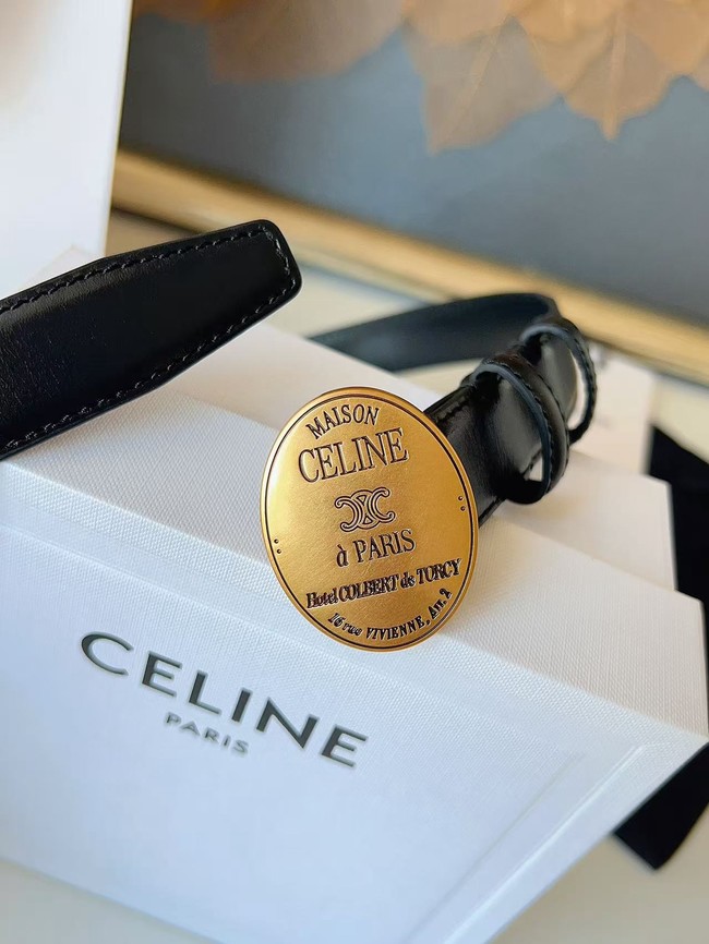 Celine Thin Plate Belt IN 25MM Taurillon Leather B10673-2