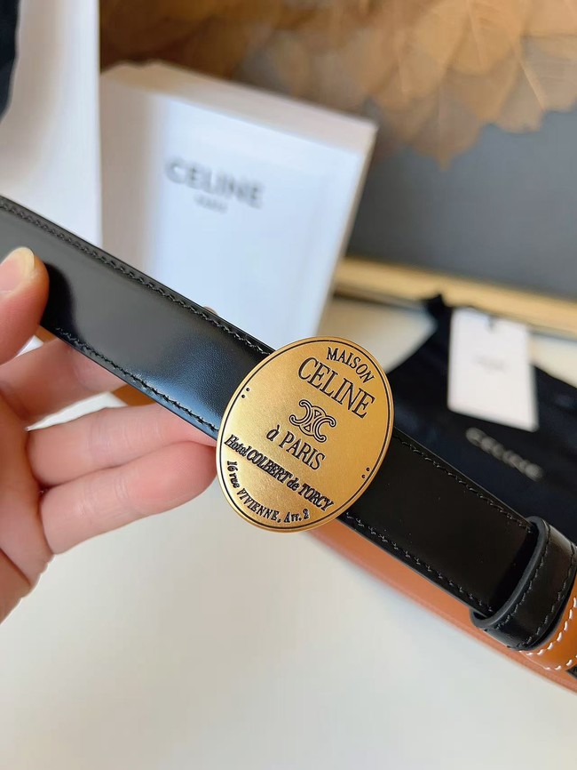 Celine Thin Plate Belt IN 25MM Taurillon Leather B10673-5