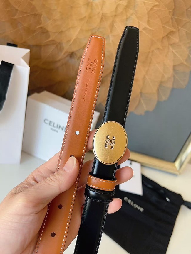 Celine Thin Plate Belt IN 25MM Taurillon Leather B10673-8