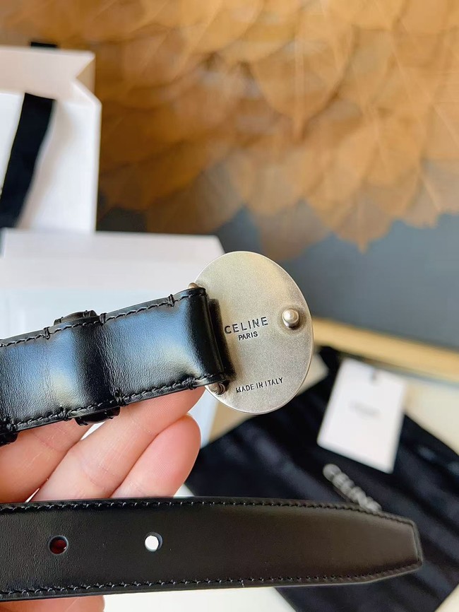 Celine Thin Plate Belt IN 25MM Taurillon Leather B10673-1