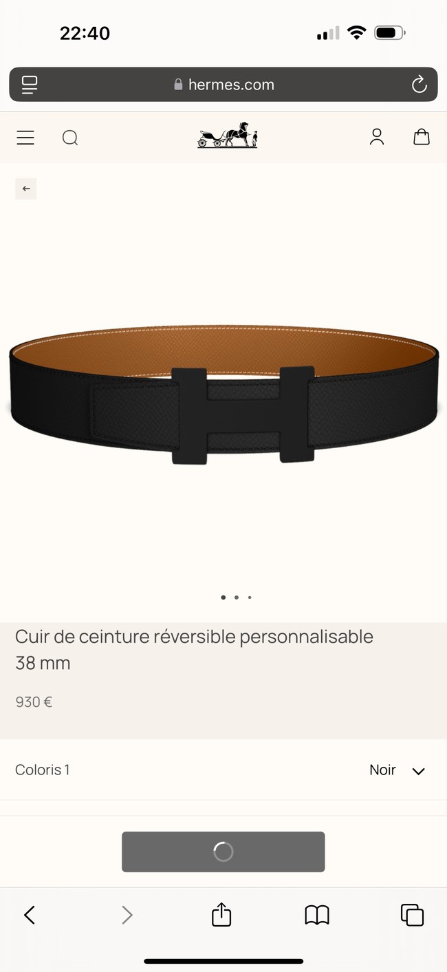 Hermes Constance buckle & double-sided leather belt 38mm H07456-1