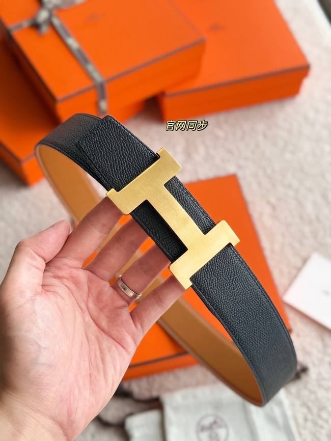 Hermes Constance buckle & double-sided leather belt 38mm H07456-2